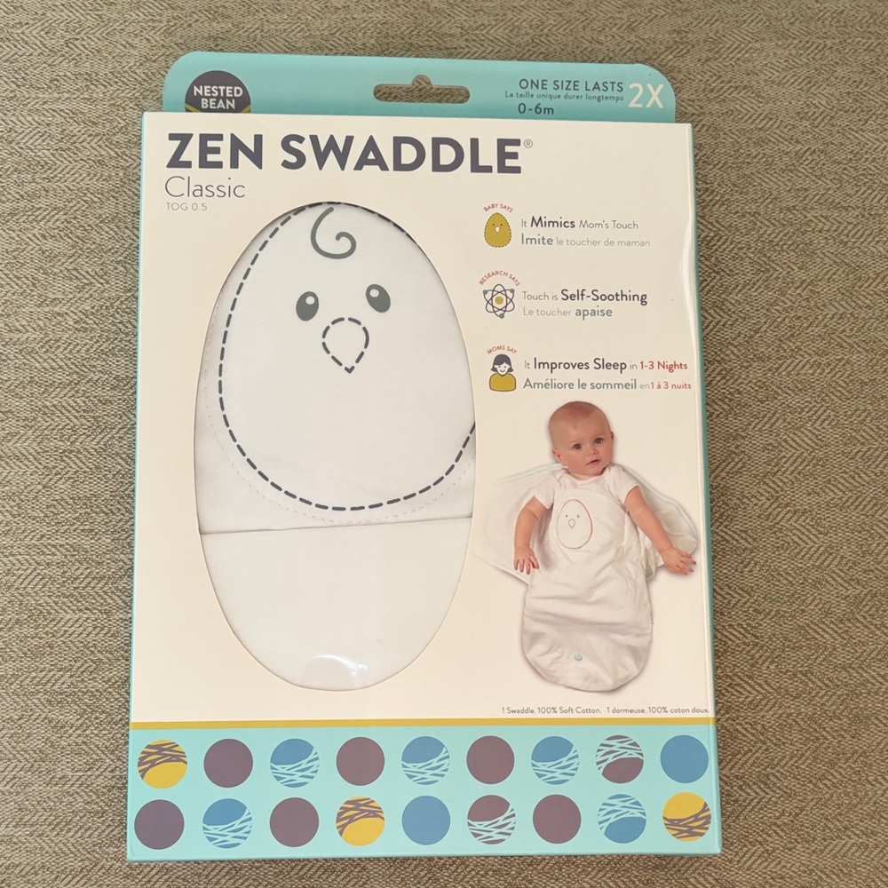 Nested Bean Zen Swaddle in White